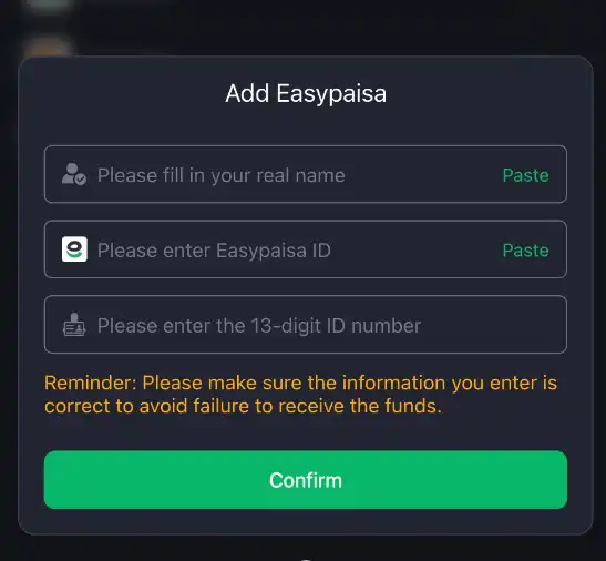 Z777 game download Easypaisa account form