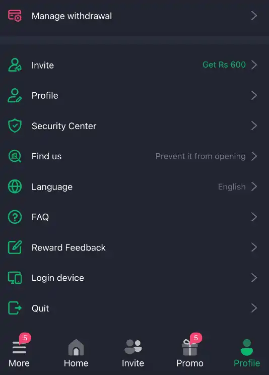 Z777 game download profile and support menu